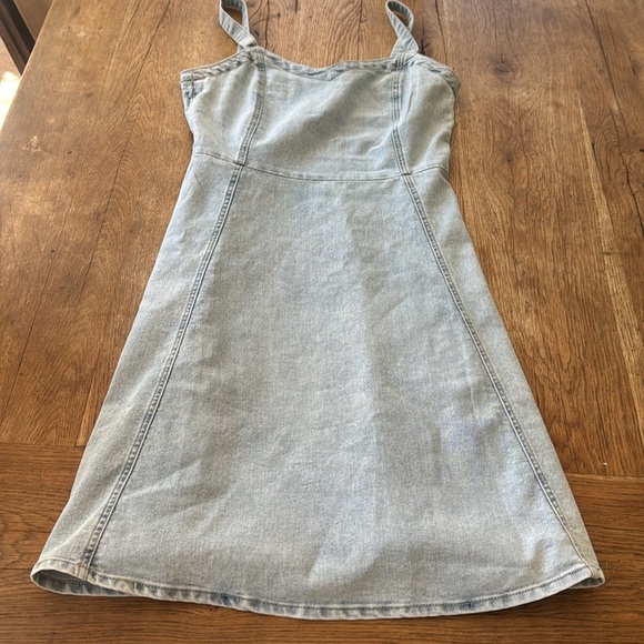 VERO MODA Women's Lilith Denim Mini Dress Blue Size Medium - Picture 2 of 6